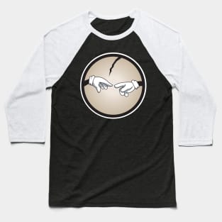 Cartoon Birth of Adam Baseball T-Shirt